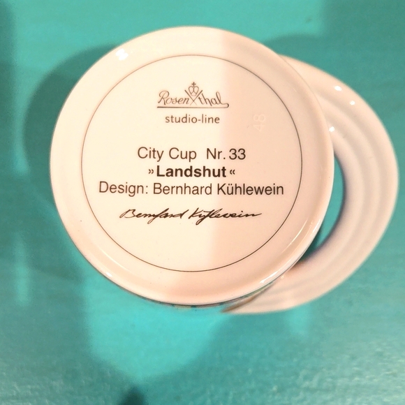 NIB German Rosenthal studio-line City Cups #33 'Landshut' by Bernhard Kühlewein - Picture 5 of 9